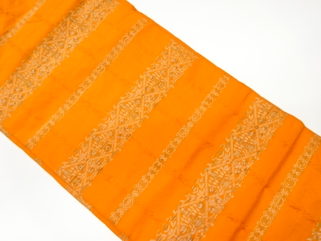 JAPANESE KIMONO / VINTAGE NAGOYA OBI / WOVEN RHOMBUS & FLOWER